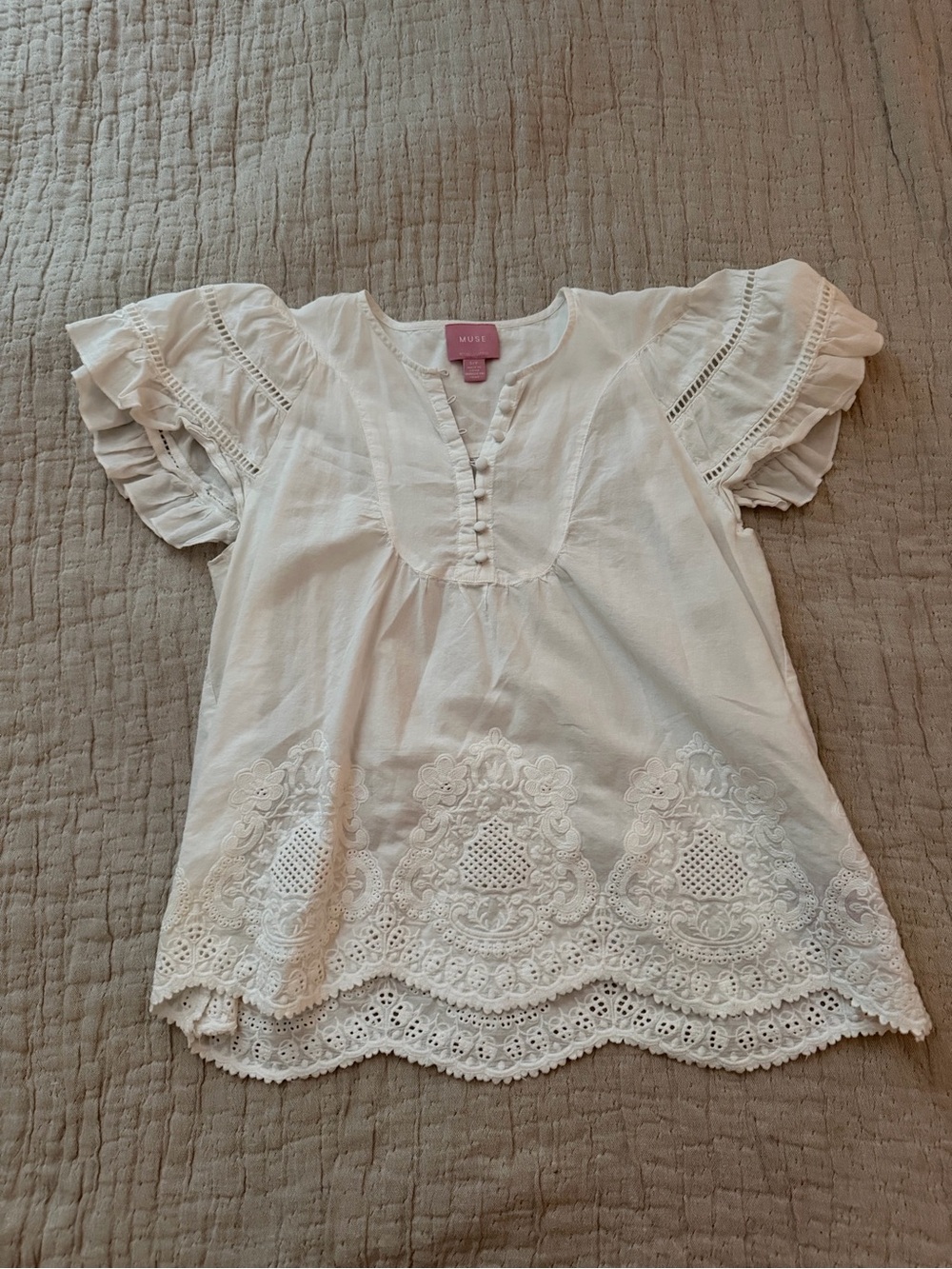 Lace Short Sleeve Top